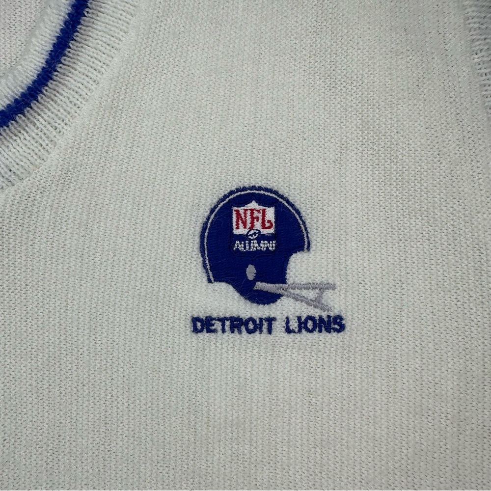 NFL Vintage Detroit Lions V-neck Sweater Vest Men’s Size Large - Picture 3 of 9